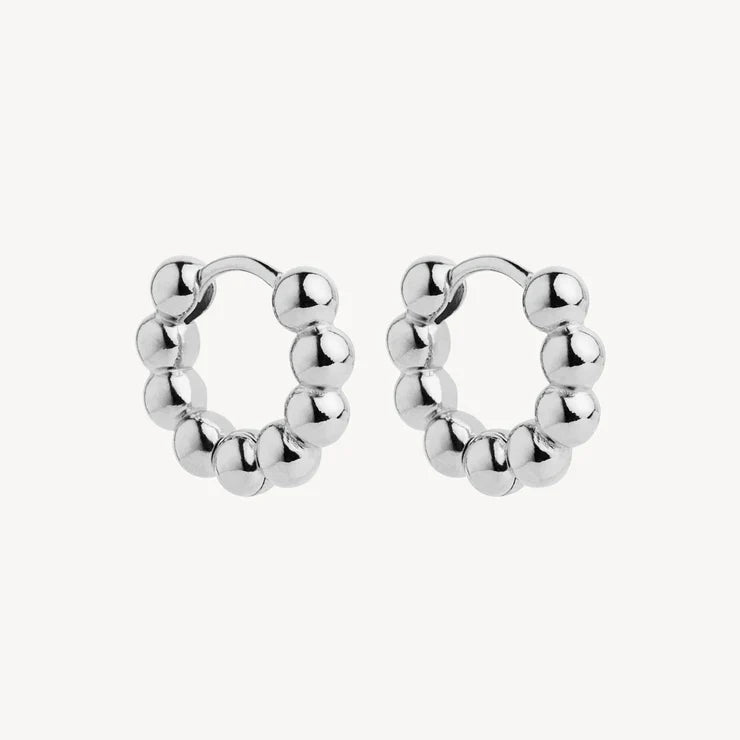 Najo Sterling Silver Constellation Beaded Huggie earrings