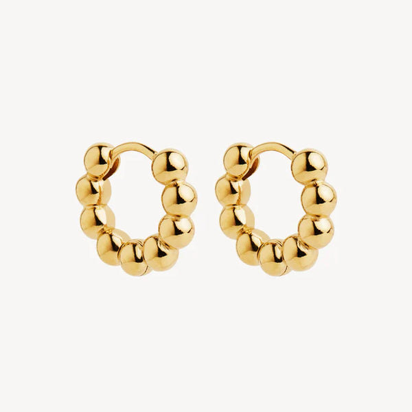 Najo Yellow Gold Plated Constellation Huggie Earrings