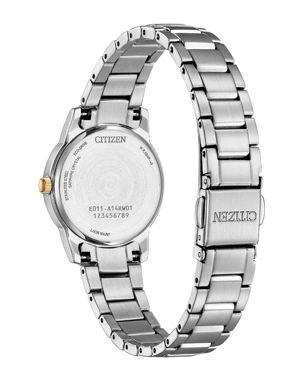 Citizen Eco-Drive Black Dial Watch, 27mm