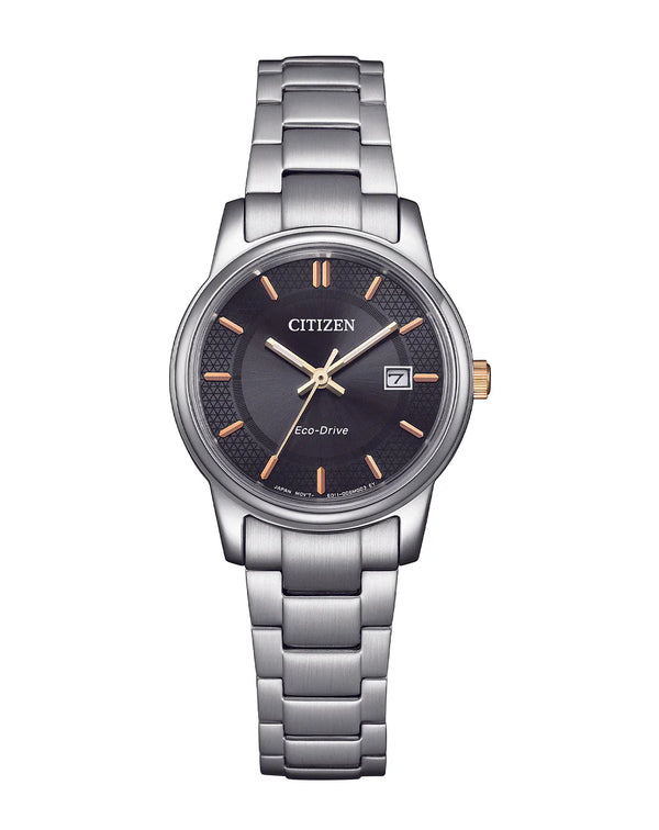 Citizen Eco-Drive Black Dial Watch, 27mm
