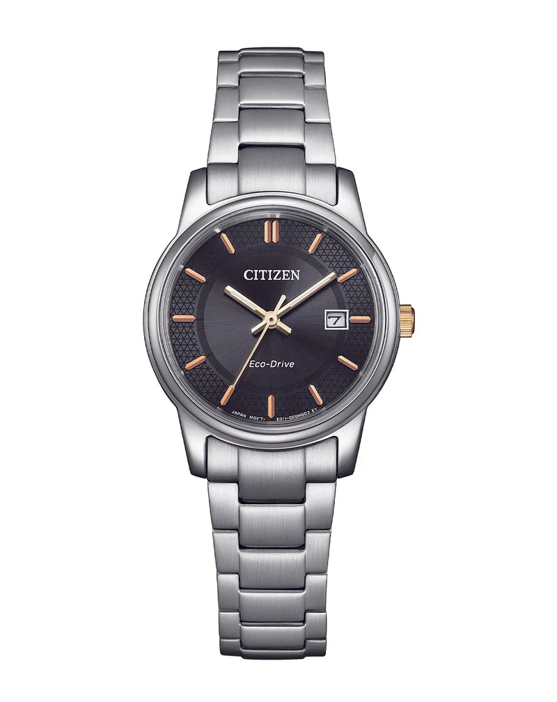 Citizen Eco-Drive Black Dial Watch, 27mm