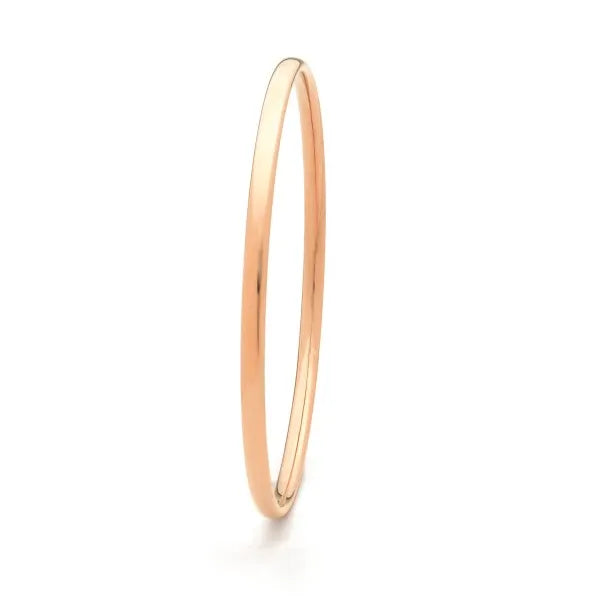 9ct Rose Gold Silver filled Bangle, 63mm