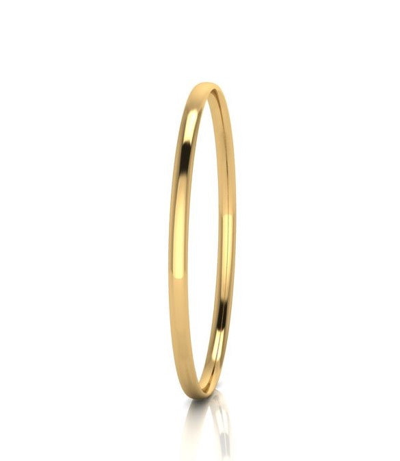 9ct Yellow Gold Repurposed Solid Bangle, 50mm