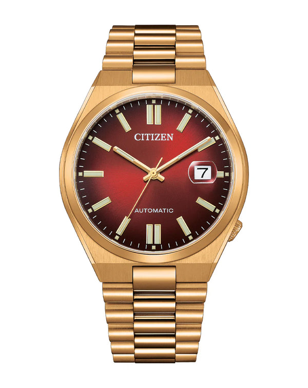 Citizen 'Tsuyosa' Automatic Burgundy Dial Watch, 40mm