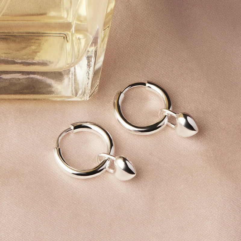 NAJO Amore Hoop Earrings Silver