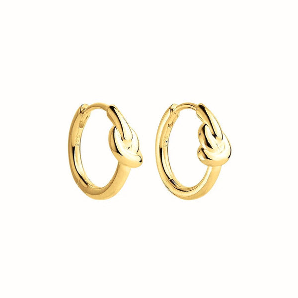NAJO Nature's Knot Huggie Gold Earrings
