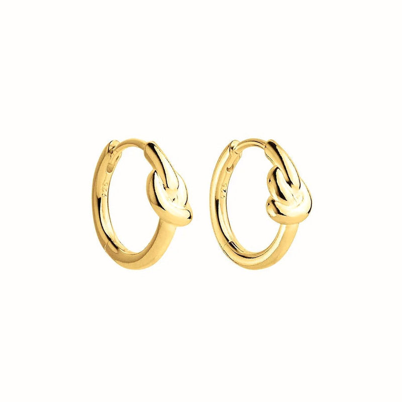 NAJO Nature's Knot Huggie Gold Earrings