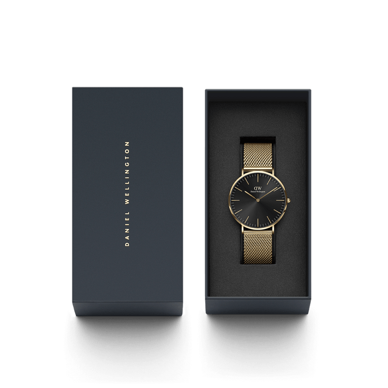 Daniel Wellington Classic 40 Evergold Gold and Onyx Watch