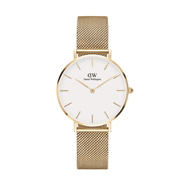 Daniel Wellington Petite 36 Evergold Gold and White Watch