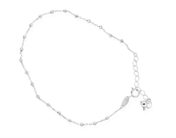 9ct White Gold Ball bracelet