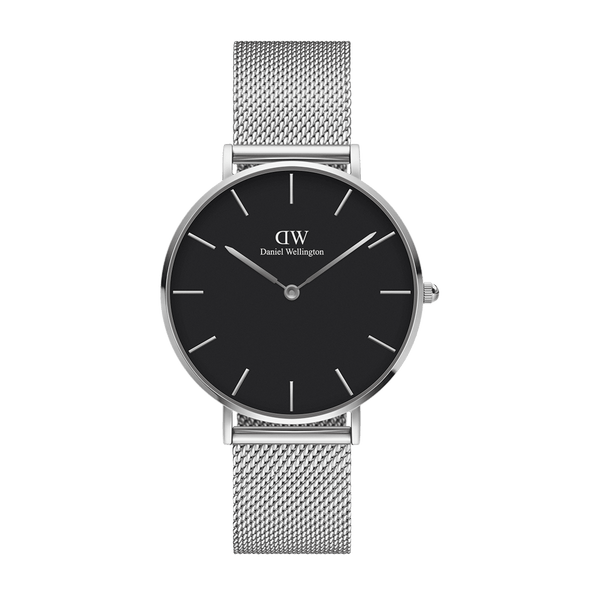 Daniel Wellington Petite 32 Silver and Black Watch