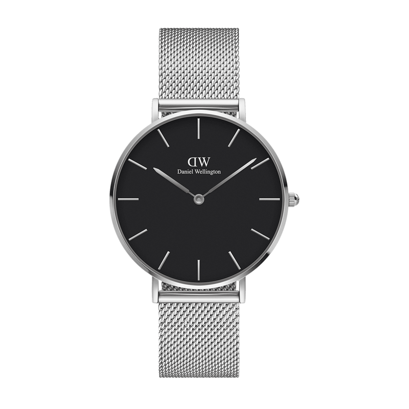 Daniel Wellington Petite 32 Silver and Black Watch
