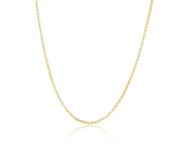 9ct Yellow Gold Round Belcher chain, 50cm