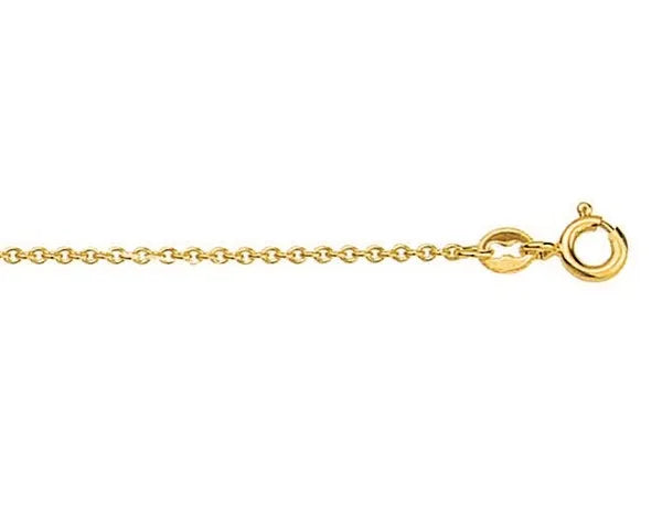 9ct Yellow Gold Cable Chain, 42cm