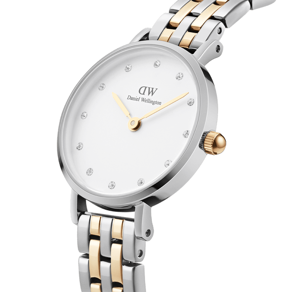Daniel Wellington Petite Lumine 28 5-Link Gold and Silver White Watch