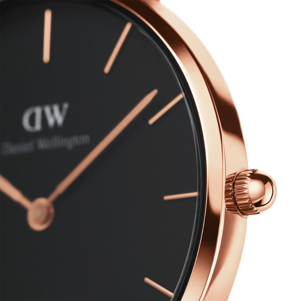 Daniel Wellington Petite Ashfield 36 Rose Gold and Black Watch