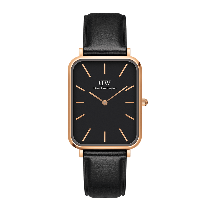 Daniel Wellington Quadro 20X26 Pressed Sheffield Rose Gold and Black Watch