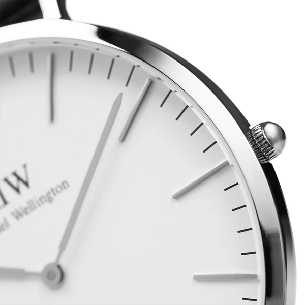 Daniel Wellington Classic 40 St Mawes Silver and White Watch