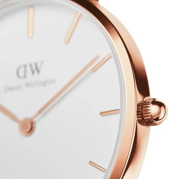 Daniel Wellington Petite Melrose 36 Rose Gold and White Watch