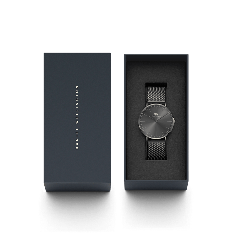 Daniel Wellington Classic 40 Anthracite Grey Sunray Watch