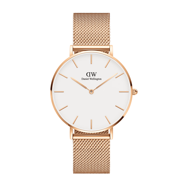 Daniel Wellington Petite Melrose 36 Rose Gold and White Watch