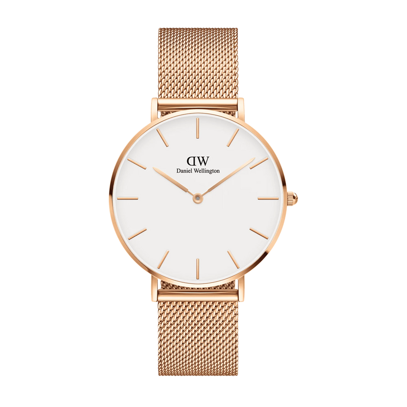 Daniel Wellington Petite Melrose 36 Rose Gold and White Watch