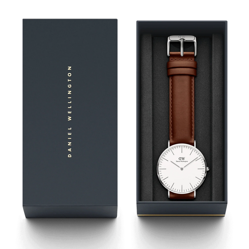 Daniel Wellington Classic 40 St Mawes Silver and White Watch