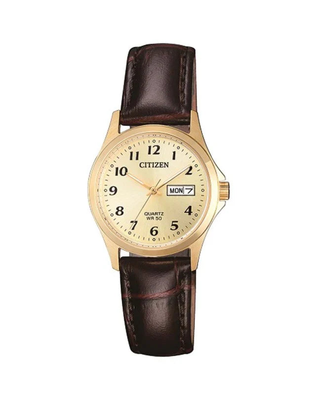 Citizen Dress Gold Dial Watch, 26mm