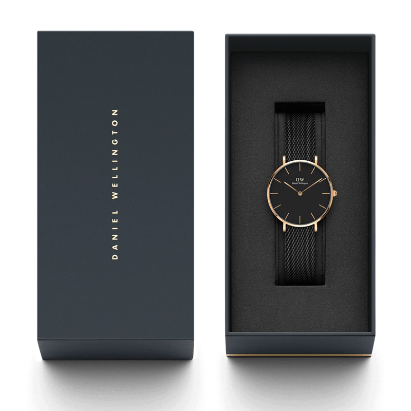 Daniel Wellington Petite Ashfield 36 Rose Gold and Black Watch