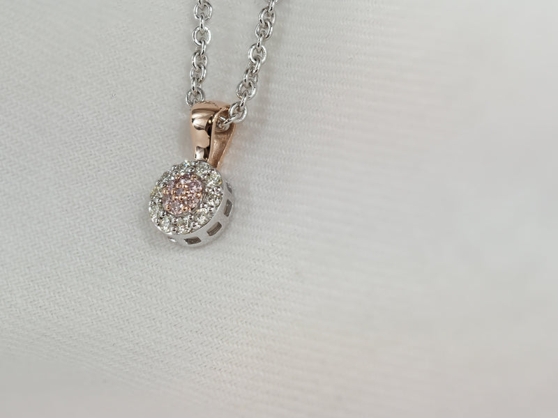 9ct Rose and White Gold 'Pink Caviar' Argyle Diamond Pendant, 0.13ct total
