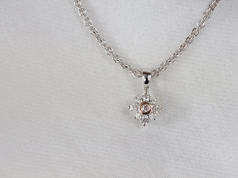 9ct Rose and White Gold 'Pink Caviar' Argyle Diamond Pendant, 0.17ct total