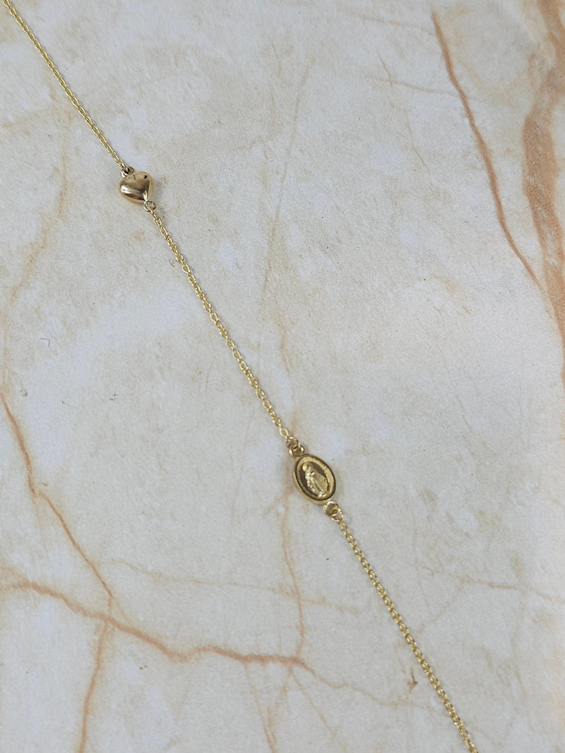9ct Yellow Gold Religious bracelet