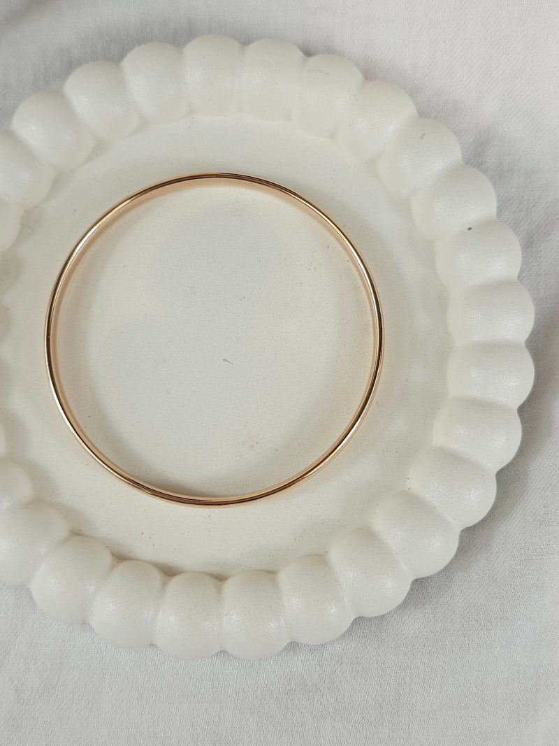 9ct Rose Gold Silver filled bangle, 65mm