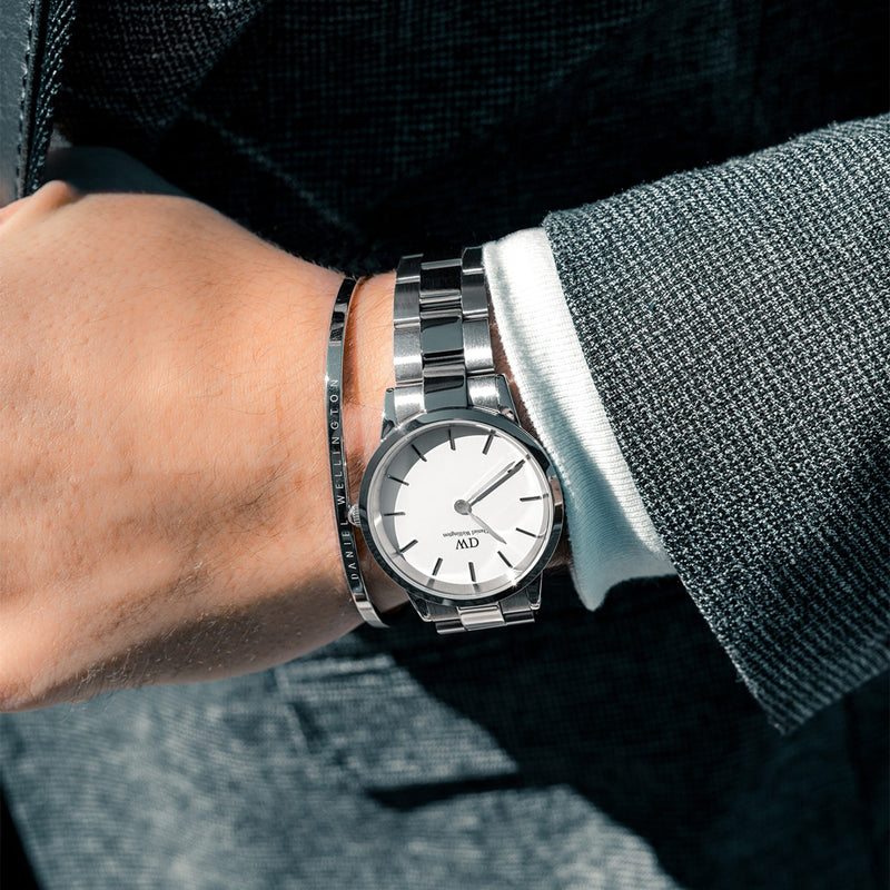 Daniel Wellington Iconic Link 36 Silver and White Watch