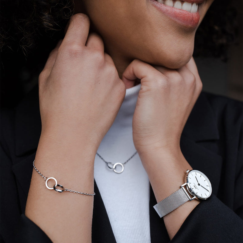 Daniel Wellington Petite 32 Silver and White Watch