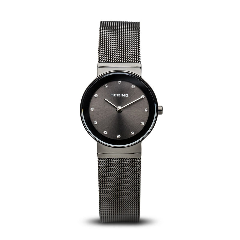 Bering Classic Polished Grey Mesh Watch