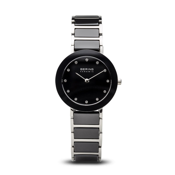 Bering Ceramic Polished Silver Grey Watch