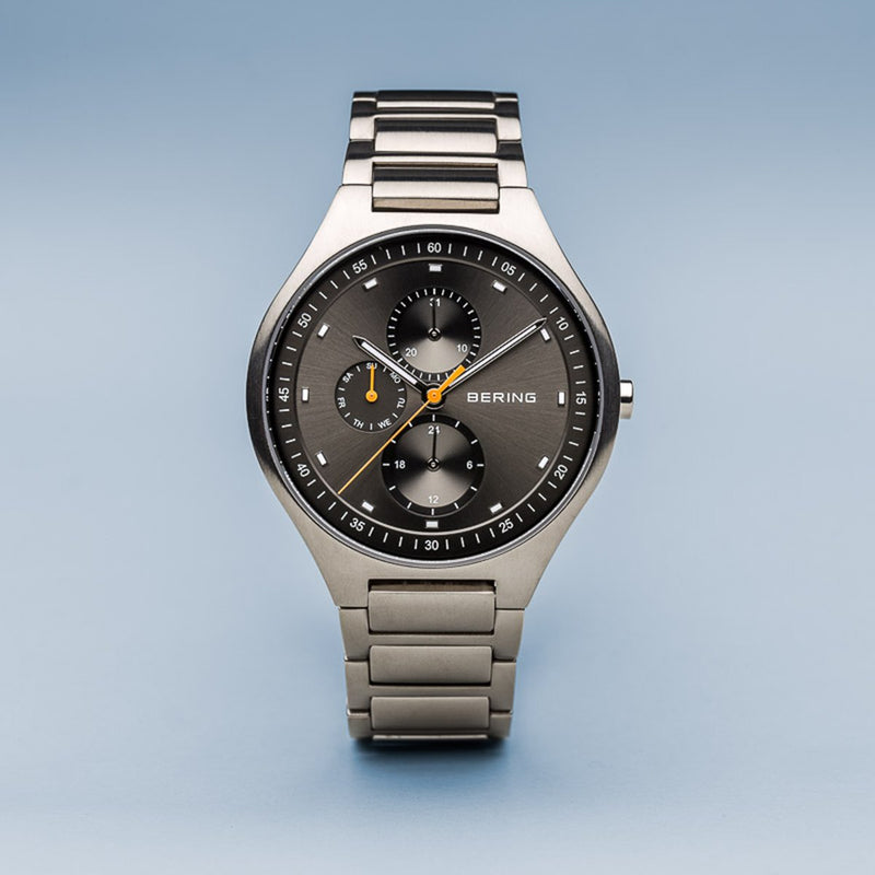 Bering Titanium Brushed Silver Link Watch