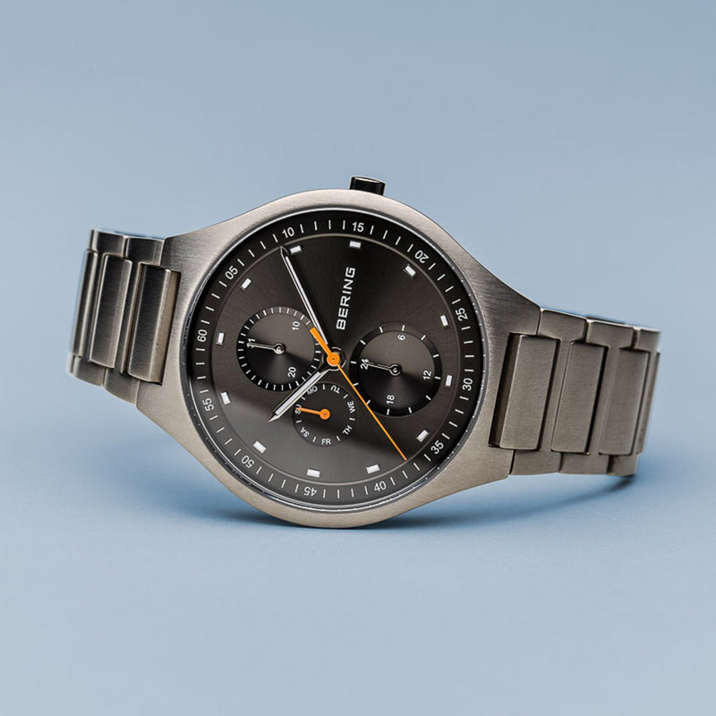 Bering Titanium Brushed Silver Link Watch
