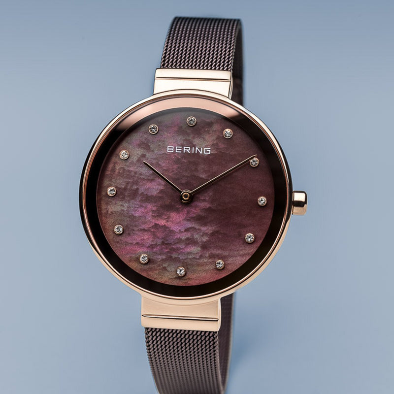 Bering Classic Rose Gold Mother of Pearl Watch