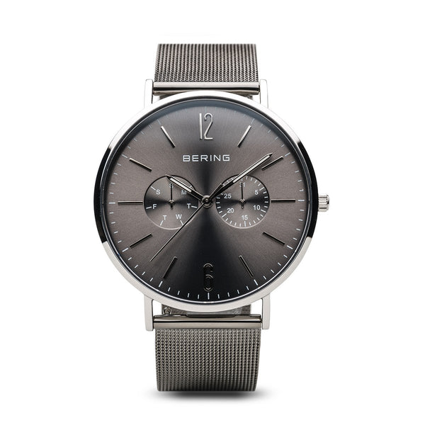 Bering Classic Polished Silver Combo Watch