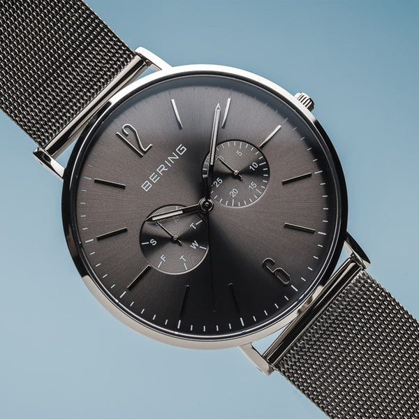 Bering Classic Polished Silver Combo Watch
