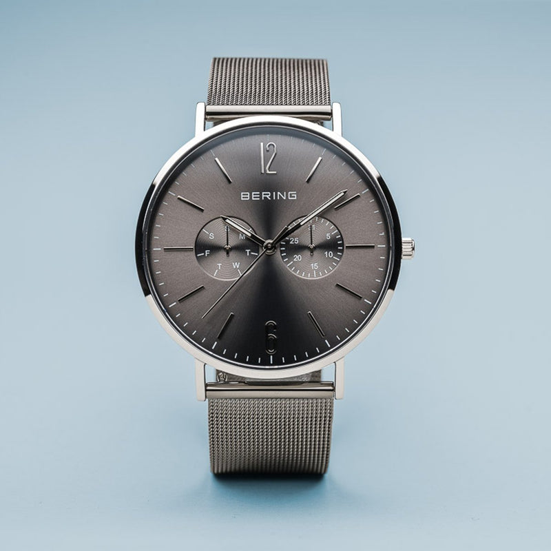 Bering Classic Polished Silver Combo Watch