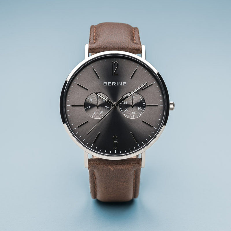 Bering Classic Polished Silver Combo Watch