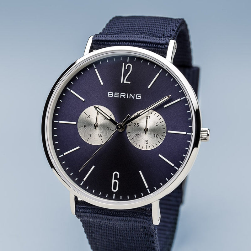 Bering Sale Polished Silver Watch