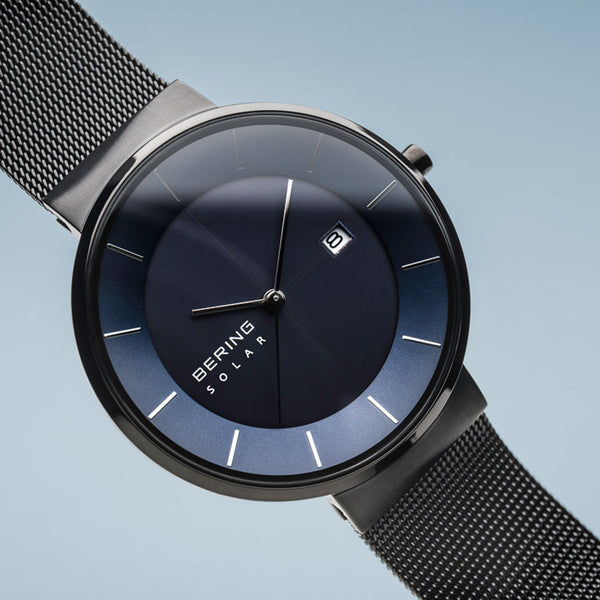 Bering Solar Polished Black Watch