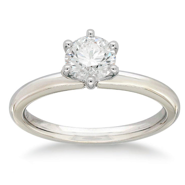 18 Carat White Gold Solitaire Ring, 0.50cts total.
