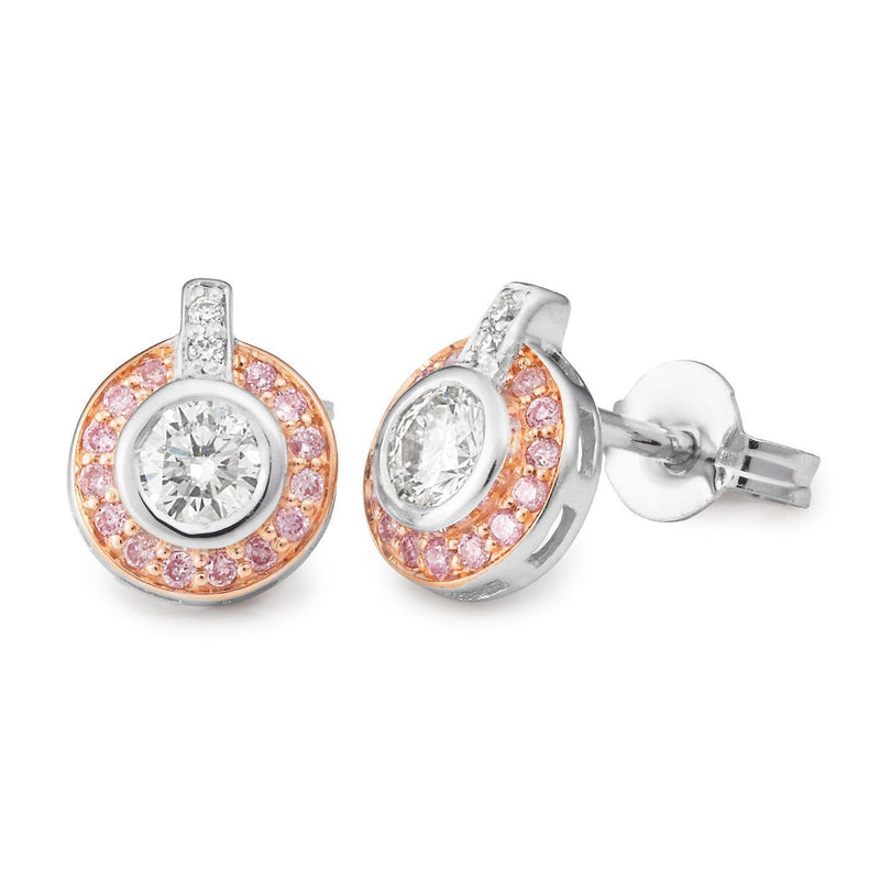 PINK CAVIAR 0.46ct Pink Diamond Earrings in 9ct Rose Gold