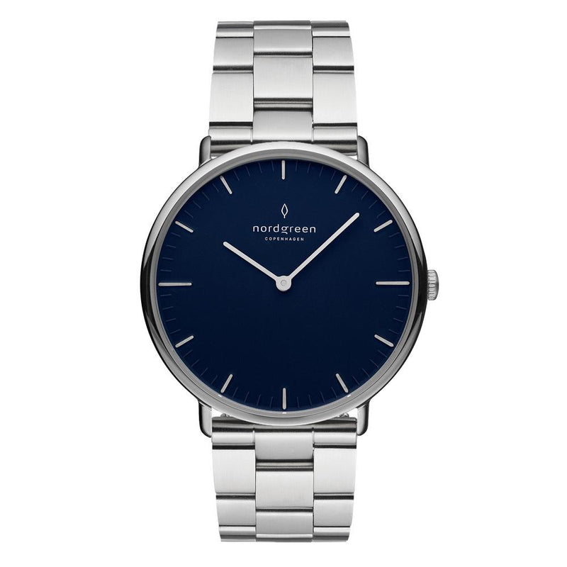 Nordgreen Native 40mm Navy Silver Watch