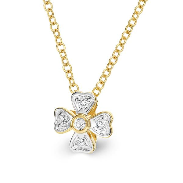 9Ct Gold 0.09Ct Diamond Pendant